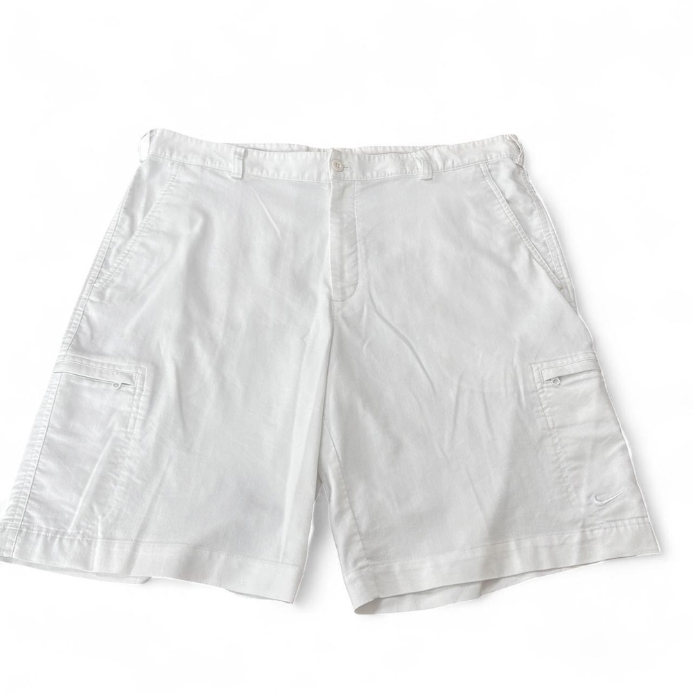 Nike Men's Shorts 36 White Cargo Twill Golfcore Premium Sport Gym Athleisure